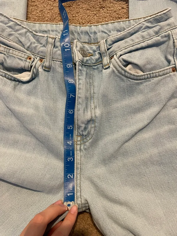 Top Shop light wash Straight Leg Jeans - Image 7
