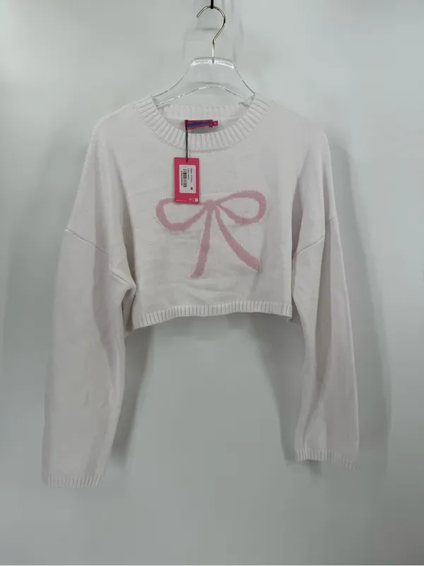 Edikted White Cropped Bow
Sweater size medium NWT - Image 2