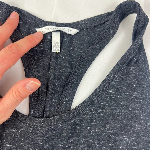Medium Angel Victoria secret grey cropped razor back tank top - Image 4
