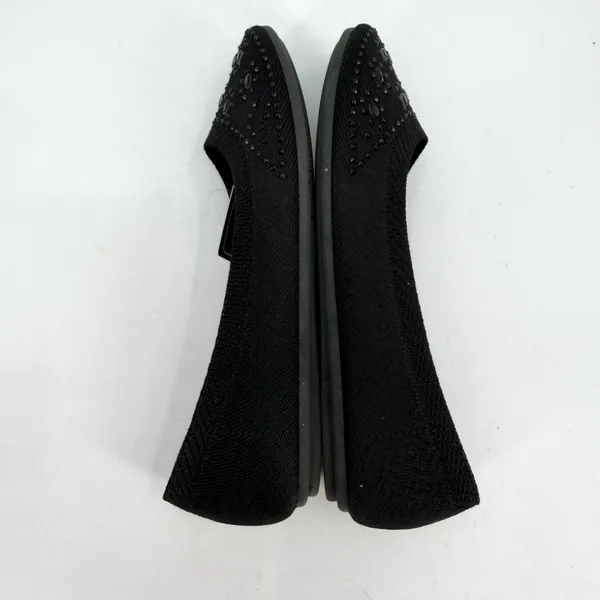 Harborsides Flats Womens 6W Wide Black Studded NANNIE Ballet Slip On Memory Foam - Image 7