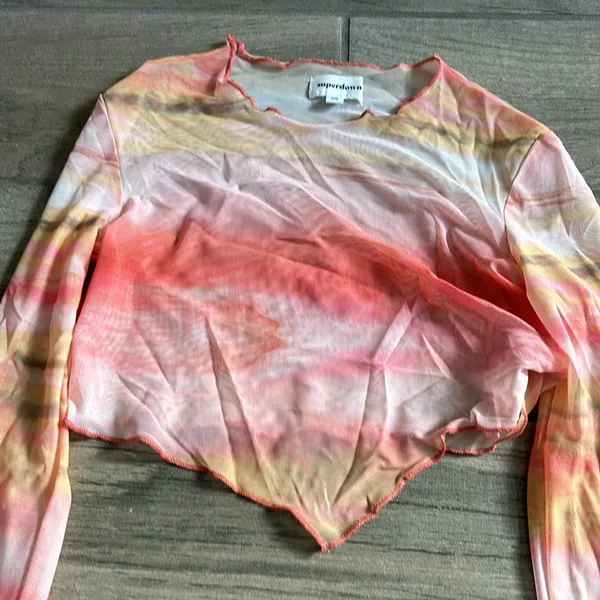 Superdown mesh long sleeve top - Image 2