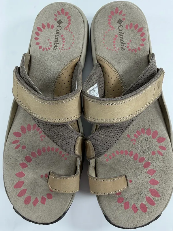 Columbia Lona Comfort Sandals Taupe‎ Outdoor Toe Loop Slides Women’s 8 - Image 5