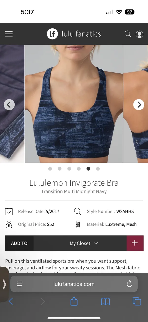 Lululemon Invigorate Bra 8 - Image 5