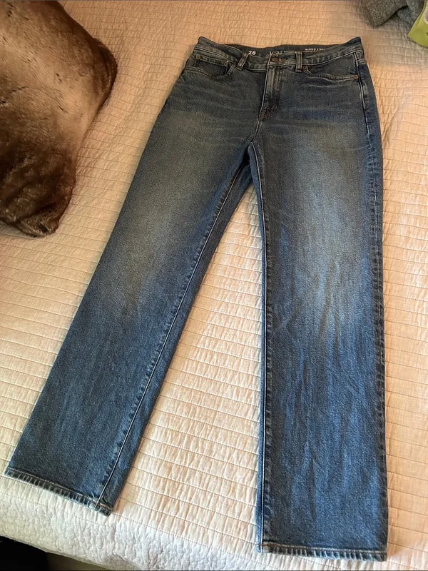 J. Crew Nipped straight high rise jean in semi stretch Bangkok med wash 28” - Image 2