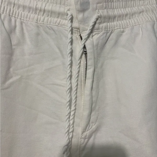 Gap Women’s Classic Drawstring Cotton Pants - White - Image 2