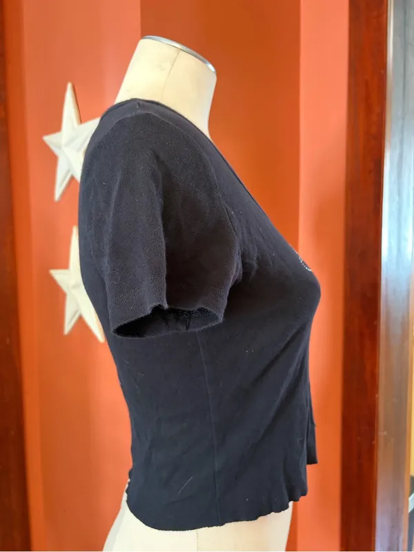 Harley Davidson Lady Luck Rhinestone Scoop Neck Tee - Image 3