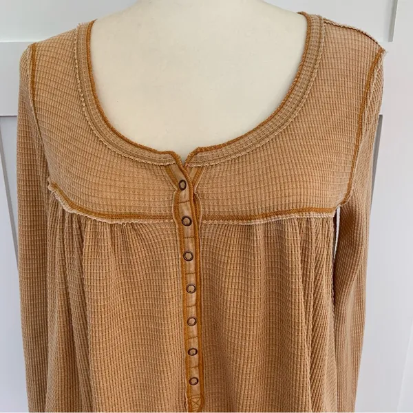 Free People Kai Thermal Henley Top XS - Image 4