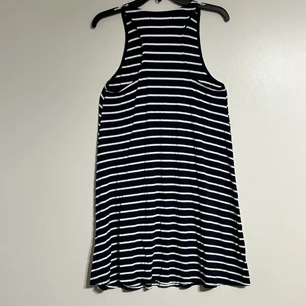 Abercrombie & Fitch Women's Size Small‎ Tank Dress Blue Striped Print Mini Dress - Image 6