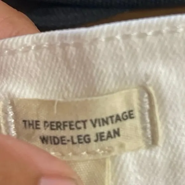 Madewell The Perfect Vintage Wide Leg Denim Jean 33 Front Patch Pocket Edition - Image 5