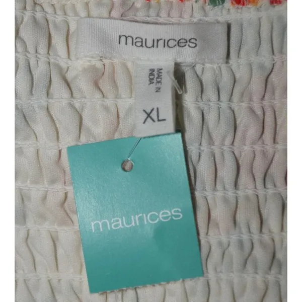 NWT Maurices Floral Smocked Tiered Ruffle Sleeveless Midi Dress Size XL Cottage - Image 11
