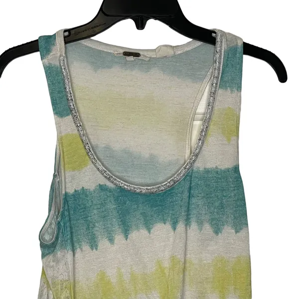 Miss Me Women Size Medium Muscle Tank Top Scoop Neck Relaxed‎ Multicolor Striped - Image 2