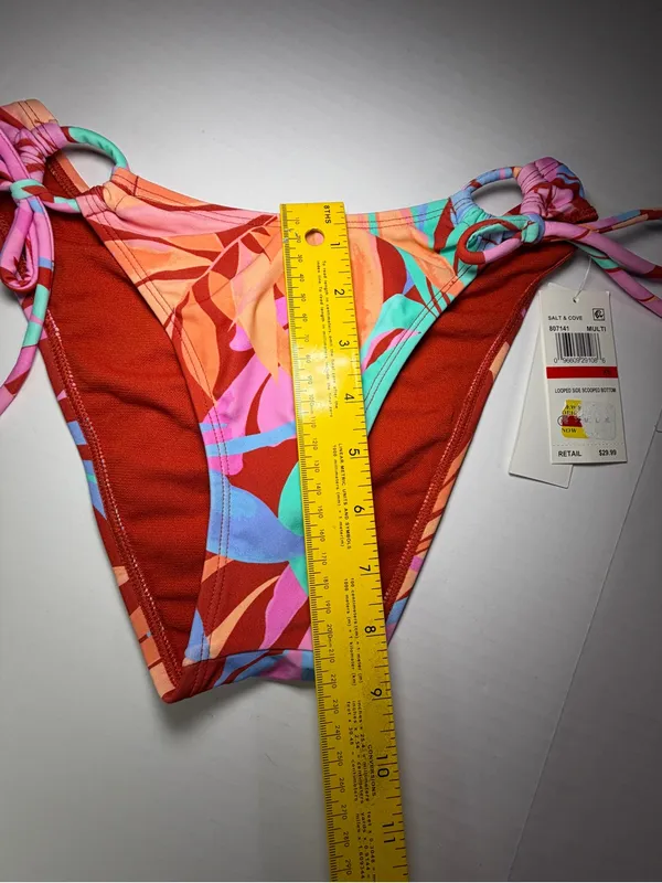 Salt + Cove Multi-Color Tropical Tie-Side Bikini Bottoms - Image 4