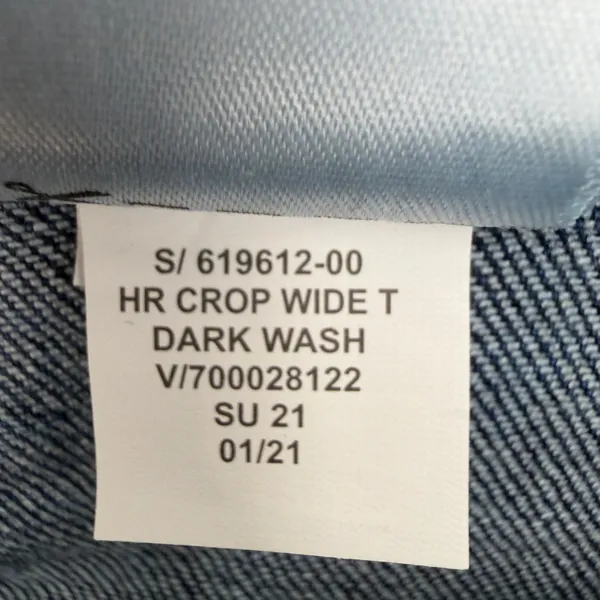 Banana Republic High Rise Wide Leg Crop Denim Jeans Dark Wash Plus Size 35 NWT - Image 9