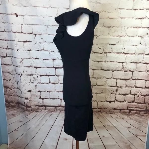 Lulu's Black Bodycon Dress with‎ Ruffle Sleeves - Image 5