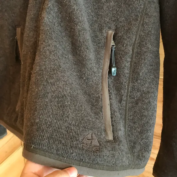 Nike BROWN ACG COLLAB ZIP UP LOGO EMBROIDERED SWEATSHIRT TOP JACKET - Image 2