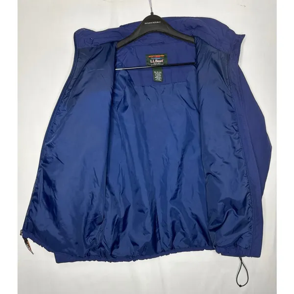 Vintage L.L. Bean 80's jacket fully thinsulate lined hidden hood in navy size XL - Image 11
