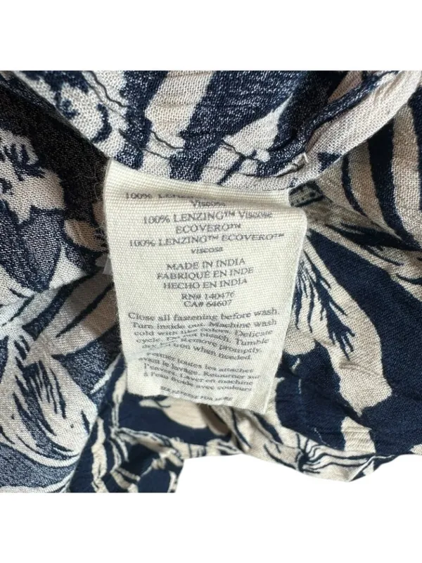 NWT Faherty Sorrento Navy Floral Sleeveless Midi Dress XS Casual Lightweight - Image 5