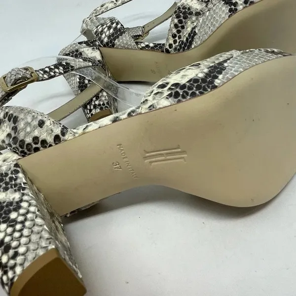 Hobbs London Snake Leather Vivienne‎ Heeled Sandals Size 37 / US 6 - Image 10