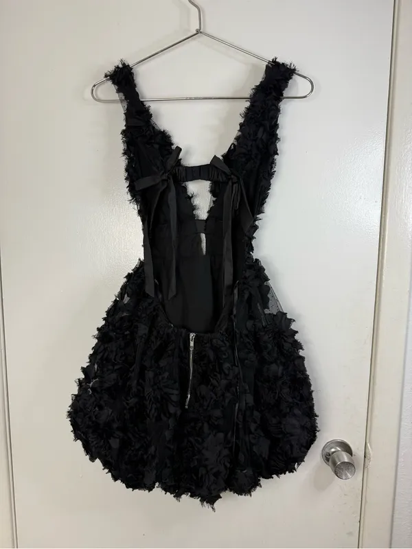 For Love and Lemons, Astrid, black, open back mini dress XS - Image 9
