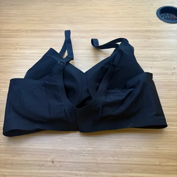 Shapermint XL Black Essential Smoothing Comfort Wireless Bra 13402 Stretch - Image 3