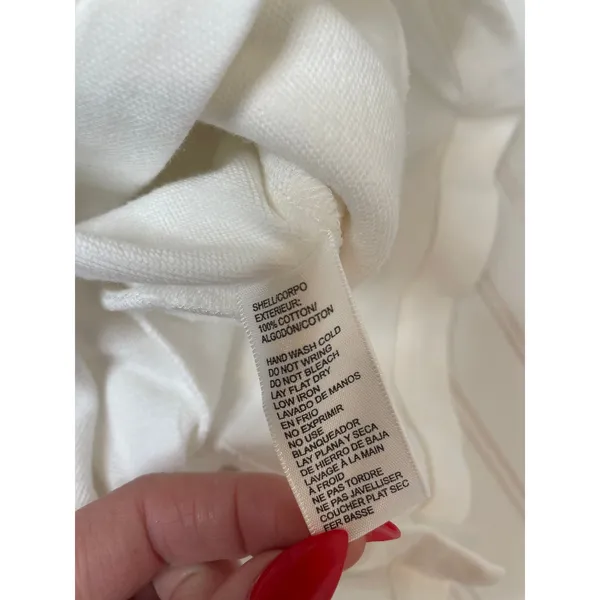 NWT Rebecca Minkoff Iman Dress White Mini French Terry Belted Cotton Size XL - Image 7