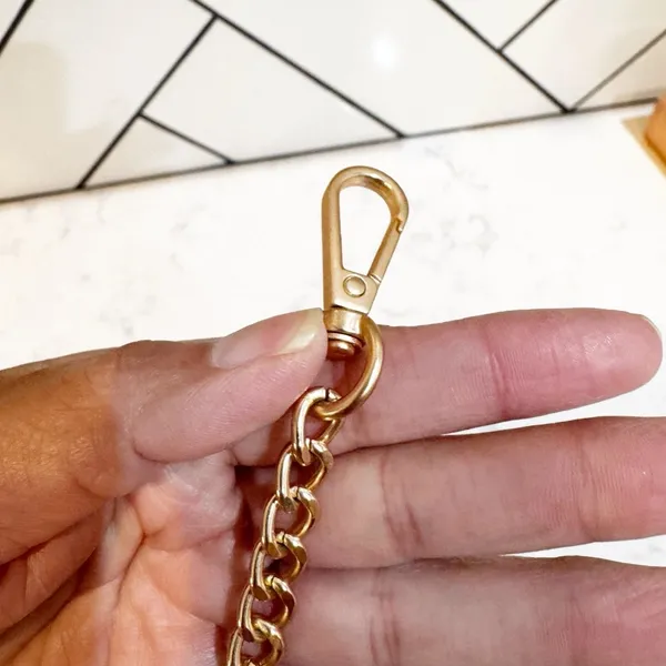 Juicy Couture gold tone heart keychain shimmering pave crystals accents Glam - Image 6