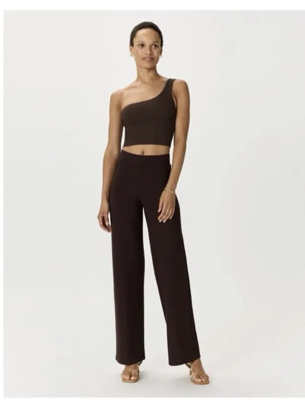 Quince Ultra-Stretch Ponte Wide Leg Pants Espresso Brown Size S - Image 3