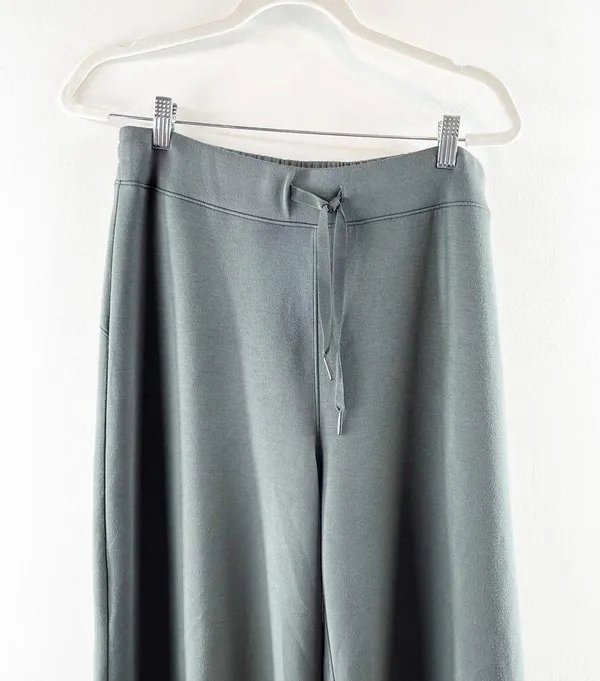 SPANX Air Essentials High Rise Wide Leg Sweatpants Green XL Tall - Image 7