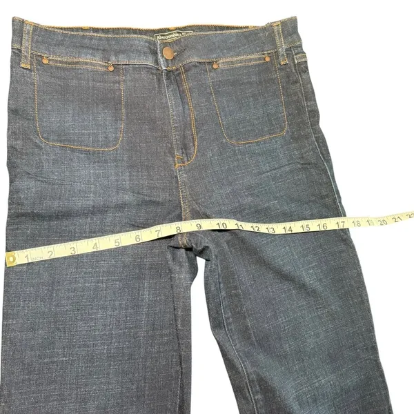 Abercrombie &‎ Fitch Signature Collection High Rise Wide Leg Flare Jeans 29x34 - Image 11
