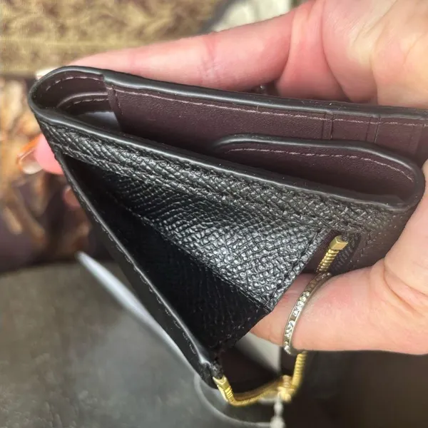 Authentic COACH 1941 signature colorblock leather snap wallet - Image 6