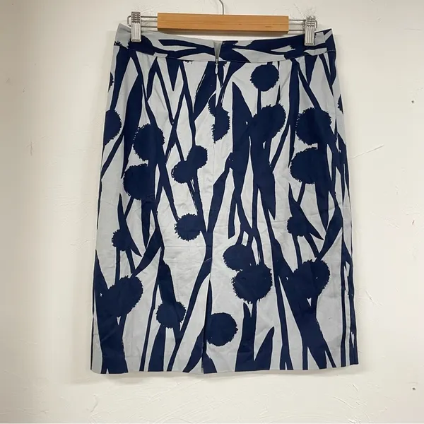 Boden Blue Floral Print Mini Pencil Skirt Women's 6 Knee Length Modest Career - Image 5