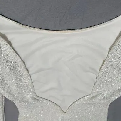 City Studios Shiny White Long Sleeve Dress - Image 3