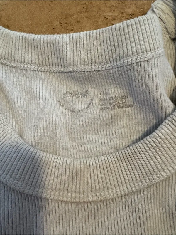 aerie White Ribbed Tank Top - Image 2