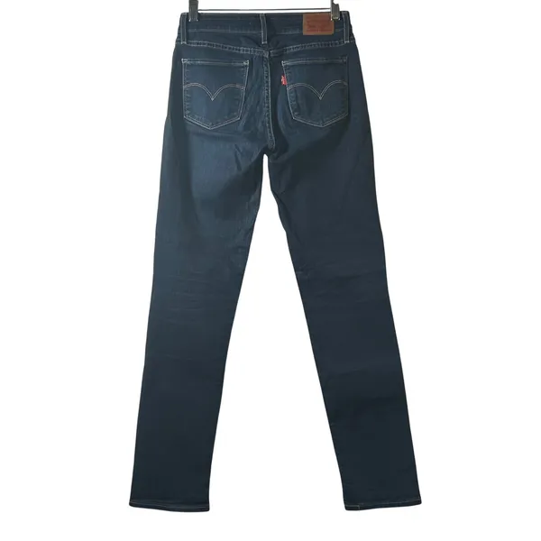 Levi‎ Strauss Co 714 Straight Leg Dark Wash Jeans Size 25 Waist 25 Inseam 31 In - Image 2
