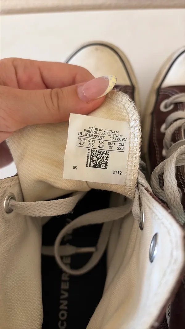 Converse All Star High-Top Brown/Cream - Image 3