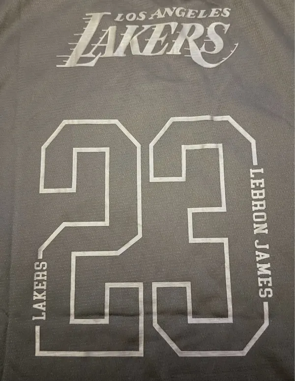 NBA LeBron James Los Angeles Lakers black jersey top - Image 4