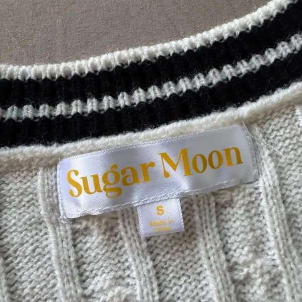 Sugar Moon cable knit sweater vest - Image 3