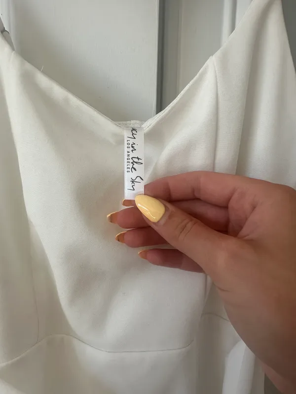 Lucy in the Sky White Wrap Dress - Image 2