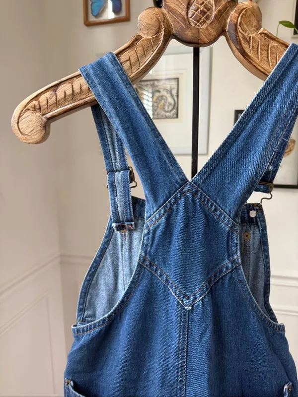 Vintage Sesame Street Elmo Denim Overalls S M - Image 9