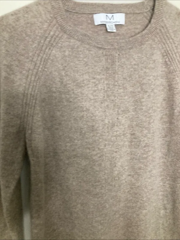Magaschoni Scoopneck Sweater in Taupe Beige - Image 3