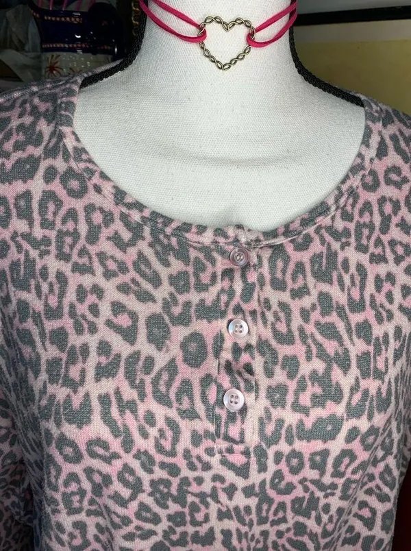 Just Be Pink Animal Print Lounge Set - Image 3