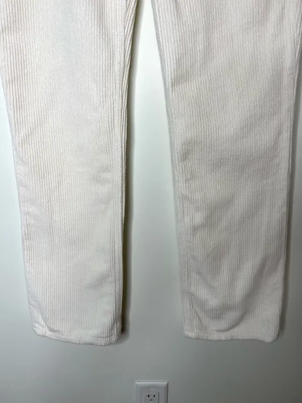 Reformation Rowan High Rise Relaxed Corduroy Pants Cream Size 25 - Image 5