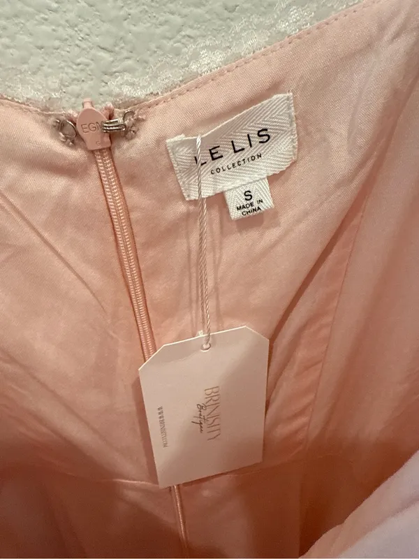 NWT le lis Collection Blush Pink Puff Sleeve Midi Dress Small - Image 4
