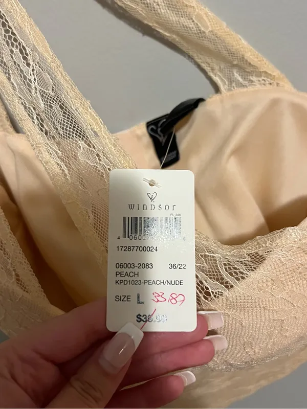 Windsor Pale Yellow Lace Asymmetric Bustier - Image 3