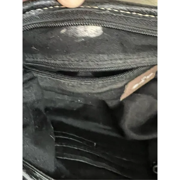 SAK black Rough Leather Satchel Purse Bag - Image 8