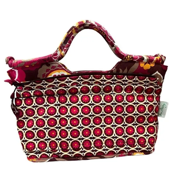 Vera Bradley 2009 Carnaby Floral The‎ Gabby Quilted Tote Handbag Pink Boho Chic - Image 8