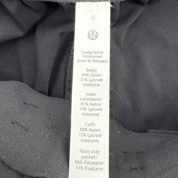 Lululemon Keep‎ Moving Jogger Sweatpants Black Women 8 W5CV4S Luxtreme Pockets - Image 5