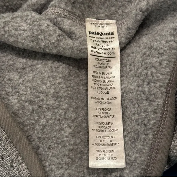 EUC Patagonia Gray Better Sweater Fleece Pullover 1/4 Zip Women’s Large L - Image 7