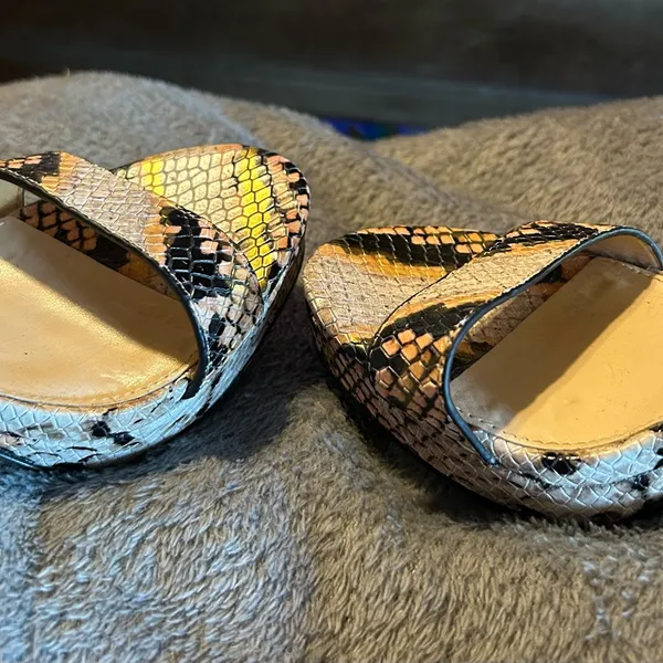 Vince Camuto Snakeskin Sandals - Image 3