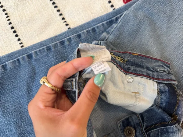 Y2K 2000s LOW RISE American Eagle Outfitters Women’s Light Blue Boot Cut Jeans - Image 5